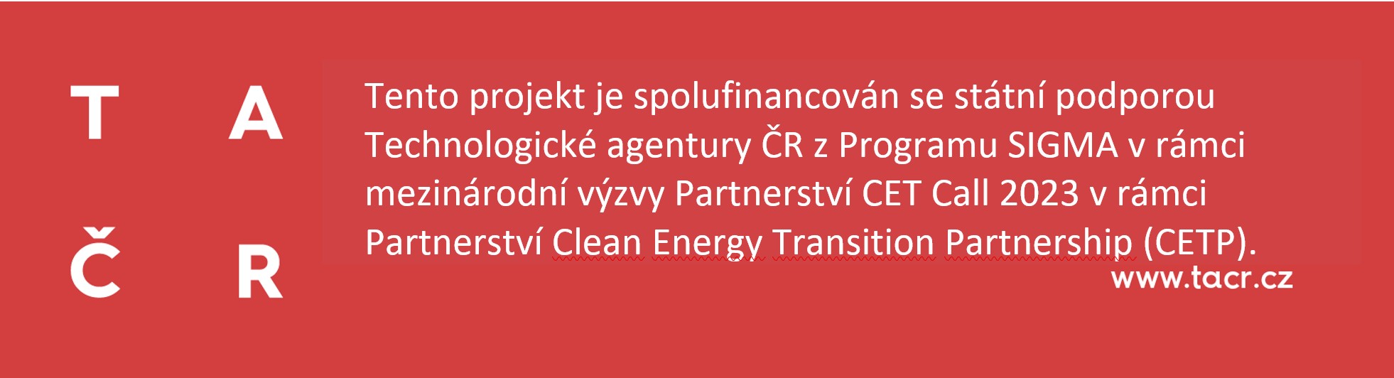 TAČR SIGMA CET2023